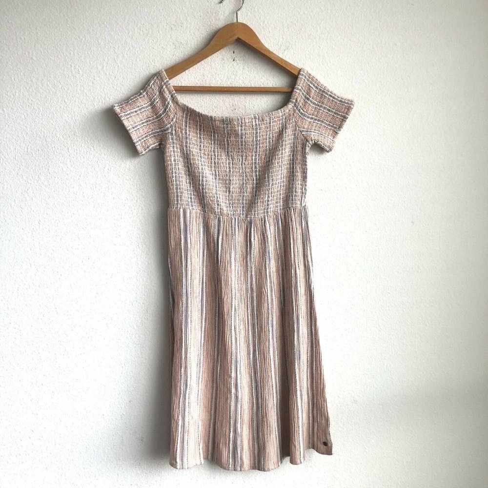 Roxy Pretty Lovers Off The Shoulder Midi Dress L - Picture 2 of 11